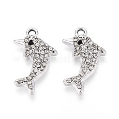 Pendentifs en strass en alliage de placage de rack&nbsp;PALLOY-T091-23M-P