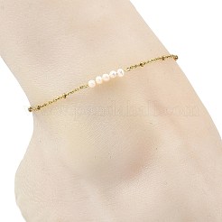 Fußkettchen mit Satellitenkette aus Edelstahl 304&nbsp;AJEW-AN00831