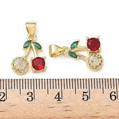 Pendentifs avec zircon cubiques à micro-pavés en laiton&nbsp;KK-L243-01G-01