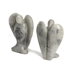 Figurines d'anges sculptées en labradorite naturelle&nbsp;G-O200-03J-11
