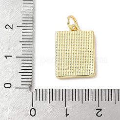 Messing-Pflaster-Anhänger mit Muscheln in Naturweiß&nbsp;KK-S522-09G-L