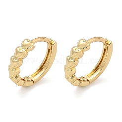 Orecchini a cerchio in ottone a cuore&nbsp;EJEW-Z102-07G