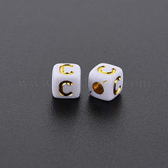 Perles acryliques blanches opaques&nbsp;MACR-Q242-010C