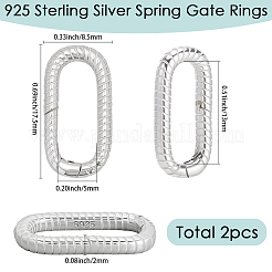 2 Stück 925 Sterlingsilber-Federtorringe&nbsp;STER-SC0001-59