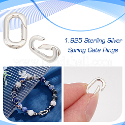 2 Stück 925 Sterlingsilber-Federtorringe&nbsp;STER-MA0001-01