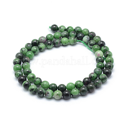 Rubis naturel en zoisite perles rondes&nbsp;G-P331-02-6mm