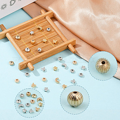 1200 pièces 6 styles perles d'espacement en plastique ccb&nbsp;CCB-PA0001-09