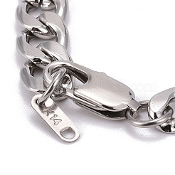 Bracciali con catene a maglie in acciaio inossidabile 304 anti-ossidazione&nbsp;BJEW-JB06273-01