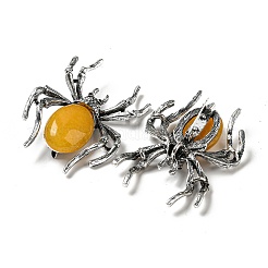 Broche de araña con rhinestone pavé de aleación de artículos de doble uso&nbsp;JEWB-C026-07H-AS