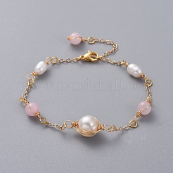 Link braccialetti della pietra preziosa naturale&nbsp;BJEW-JB04998