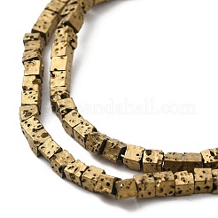 Fili di perle di roccia lavica naturale elettrodeposta&nbsp;G-Q1009-B01-02D