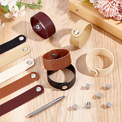 Kit fai da te per realizzare braccialetti con cordino e motivo a lettere e numeri&nbsp;DIY-PH0009-04
