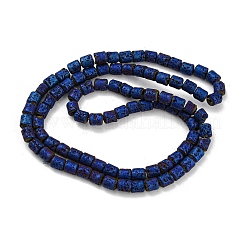Fili di perle di roccia lavica naturale elettrodeposta&nbsp;G-Z032-J04-12D