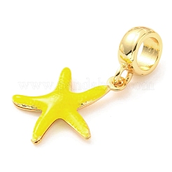 Charms pendenti europei smaltati in ottone&nbsp;KK-M247-11G-04