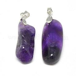 Pendentifs en améthyste naturelle&nbsp;G-S266-03