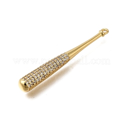Porte micro ouvrent pendentifs zircone cubique en laiton de placage&nbsp;ZIRC-F142-32B-G