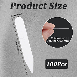 100 pieza de soporte para cuello de camisa de PVC&nbsp;DIY-CN0003-59A