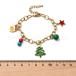 Weihnachtsthema 304 Edelstahl-Charm-Armbänder für Frauen&nbsp;BJEW-Z142-05G