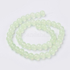 Natürliche weiße Jade perlen Stränge&nbsp;G-G756-02-8mm