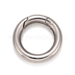 304 acero inoxidable anillos de la puerta de primavera, para llavero, color acero inoxidable, 7 calibre, 20x3.5mm