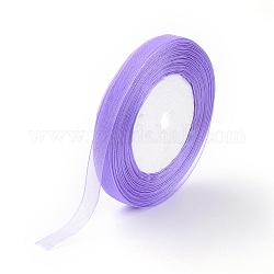 薄地オーガンジーリボン  結婚式の装飾のための広いリボン  紫色のメディア  2インチ（50mm）  50ヤード/ロール（45.72メートル/ロール）  4のロール/グループ  /グループ200ヤード（182.88メートル/グループ）