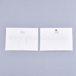 厚紙ヘアクリップ表示カード  長方形  乳白色  7x9.6cm