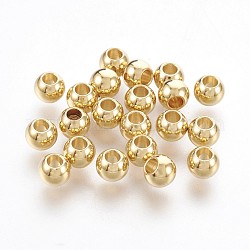 Perles en 201 acier inoxydable, rondelle, or, 4x5mm, Trou: 2.3mm