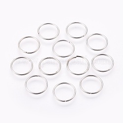 Anellini di Ferro, anelli di salto aperti, platino, 16x1.2mm, diametro interno: 13.5mm