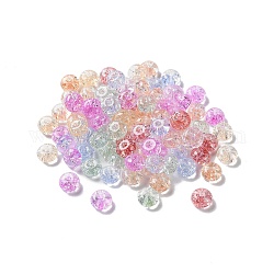 Perle di vetro crackle, tondo, colore misto, 8x4.5mm, Foro: 2 mm