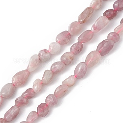 Natural Plum Blossom Tourmaline Beads Strands, Chip, 6~12x6~8x6~8mm, Hole: 1mm, about 45~47pcs/strand, 15.35''(39cm)