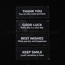Waterproof PVC Self-Adhesive Stickers, for Party Decorative Presents, Rectangle, Word, 132x88x0.2mm, stickers: 30x80mm, 4pcs/sheet