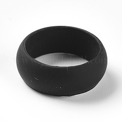 Silikon-Fingerringe, Schwarz, Größe 10, 20 mm
