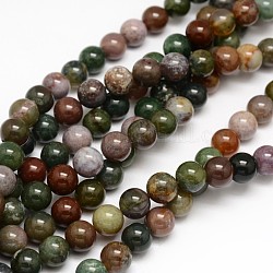 Naturali Indiane Perle di agata rotonde fili, 10mm, Foro: 1 mm, circa 38pcs/filo, 15.3 pollice