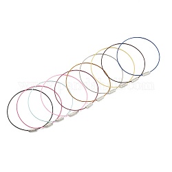 Steel Wire Bracelet Making, with Alloy Clasp, Mixed Color, 72mm
