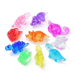 Cabochons en plastique transparent, forme de dinosaure, couleur mixte, 26~35x18~22x35~48mm