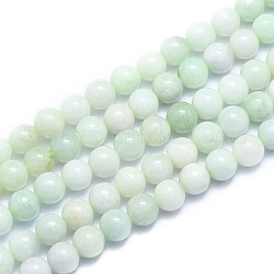 Natürliche myanmarische Jade / burmesische Jade-Perlenstränge, Runde, 8~8.5 mm, Bohrung: 0.8 mm, ca. 46 Stk. / Strang, 15.08 Zoll (38.3 cm)