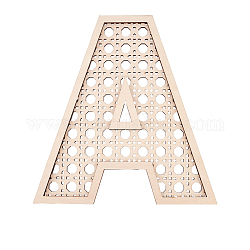 Hohle 3D-Buchstaben-Wandaufkleber aus Holz, für die Hintergrunddekoration der Innenwand zu Hause, letter.a, 300x281x10 mm