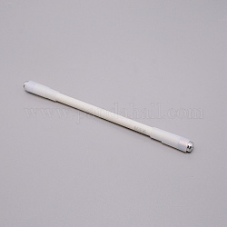 Stylo en plastique avec fond en alliage, pour la filature de stylo, blanc, 235x11.5~14.5mm