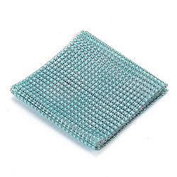 24 Reihen Plastikdiamantmaschen-Wickelrolle, Strass Kristallband, für diy hochzeitsfeier begünstigt dekorationen handwerk, Deep-Sky-blau, 120x1 mm