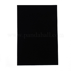 Paño de flocado de joyería, poliéster, tela autoadhesiva, Rectángulo, negro, 29.5x20x0.07 cm