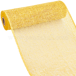 Пластиковая лента gorgecraft 1 рулон, сетчатая лента для венков, гирлянды и украшения, золотые, 10 дюйм (254 мм), 5 двор / рулон