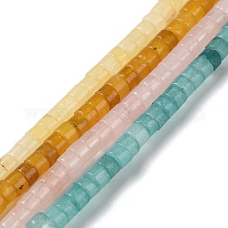 Природного нефрита нитей бисера, диск, окрашенные, Heishi бусы, разноцветные, 2x3 мм, отверстие : 0.8 мм, около 178 шт / нитка, 15.04'' (38.2 см)