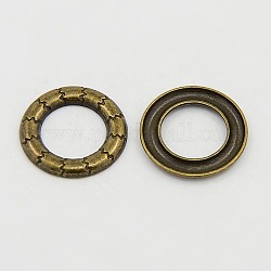 Tibetan Style Linking Rings, Circle Frames, Lead Free & Cadmium Free, Antique Bronze, 17x2mm, Inner Diameter: 10mm