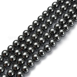 Non magnetici perle ematite sintetico fili, tondo, 8mm, Foro: 1 mm, circa 50pcs/filo