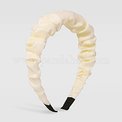 Haar-Accessoires, schmucklos, dünne Haarbänder aus Seidenfleckstoff, beige, 150x125x31 mm