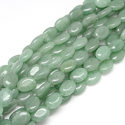 Pierres précieuses naturelles perles aventurine verte brins, Ovale Plat, 18x13x5mm, Trou: 1.5mm, Environ 20 pcs/chapelet, 15.74 pouce