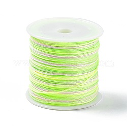Cordoncino da annodare cinese in nylon tinto in segmenti da 50 m, per la creazione di gioielli fai da te, giallo verde, 0.8mm, circa 54.68 iarde (50 m)/rotolo