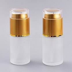 Nachfüllbare leere Pumpflaschen aus Milchglas, Mit feinem Acrylsprüher und goldener Staubkappe, Transparent, 9.8x3.7 cm, Kapazität: 30 ml (1.01 fl. oz)