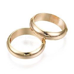 Abalorios de latón, sin níquel, anillo, real 18k chapado en oro, 13x3mm, agujero: 1.5 mm