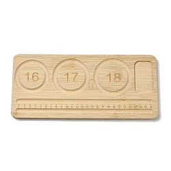 Tableros de diseño de pulsera de bambú rectangular, para la fabricación de joyas de collar de pulsera de cuentas, burlywood, 28.5x13x1 cm